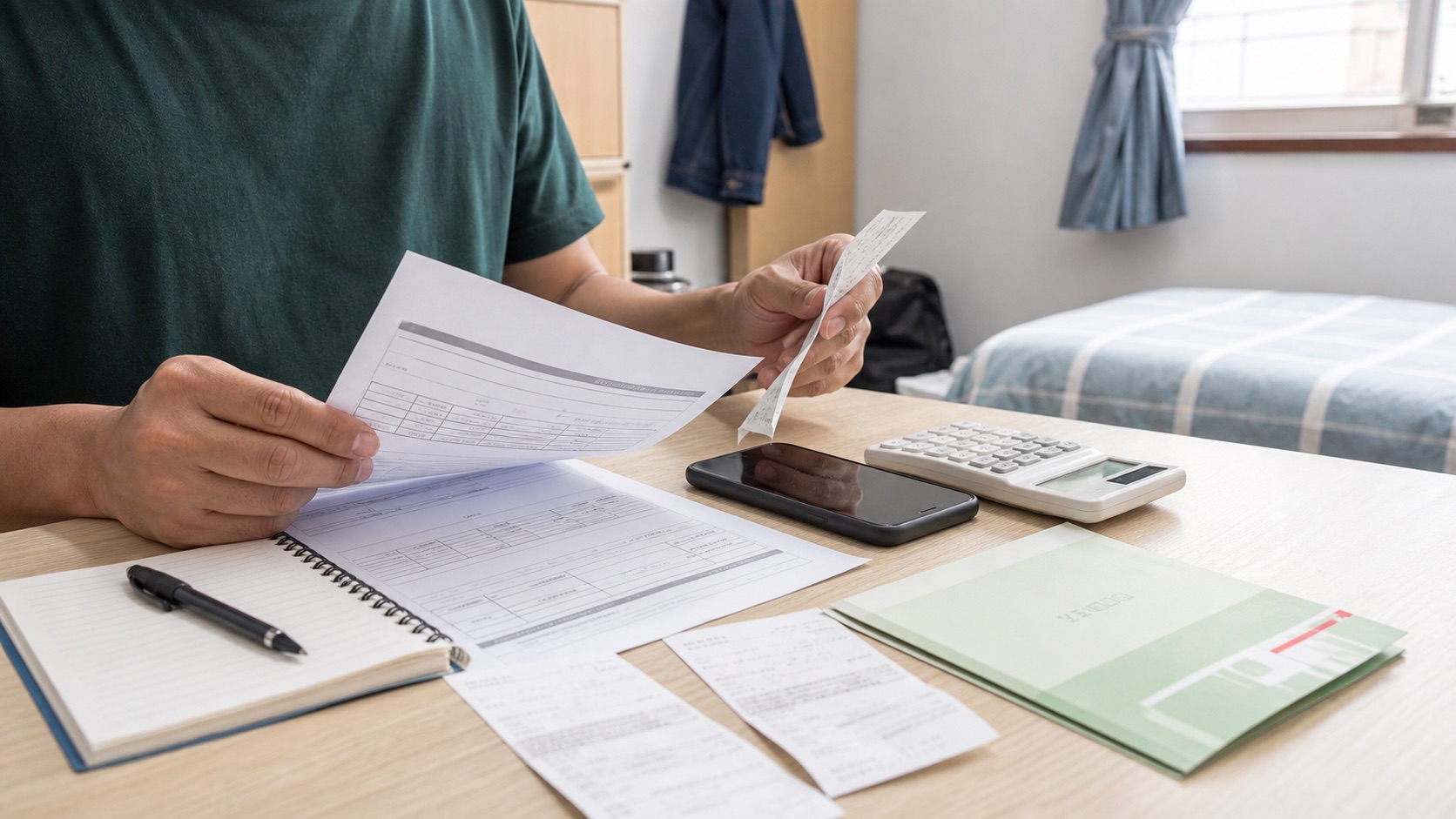 Salary deduction Taiwan worker evidence: payslip, receipt, bank transfer, and agency fee records